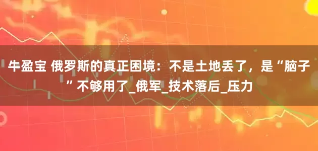 牛盈宝 俄罗斯的真正困境：不是土地丢了，是“脑子”不够用了_俄军_技术落后_压力